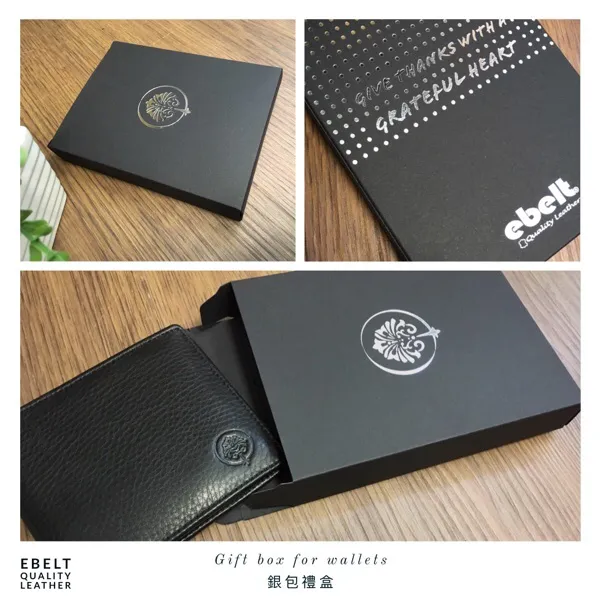 ［香港品牌 EBELT] WM 132 RFID 山羊皮真皮銀包 男錢包短夾 Goat Leather Wallet