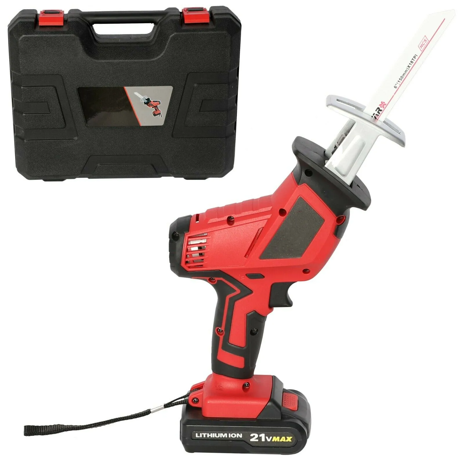 20-Volt Max Lithium-Ion Cordless Reciprocating Saw, w/2 Batteries, Portable & Lightweight One Hand Compact Reciprocating