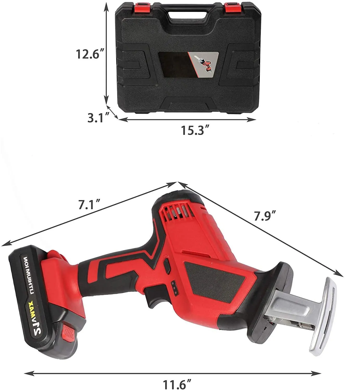 20-Volt Max Lithium-Ion Cordless Reciprocating Saw, w/2 Batteries, Portable & Lightweight One Hand Compact Reciprocating