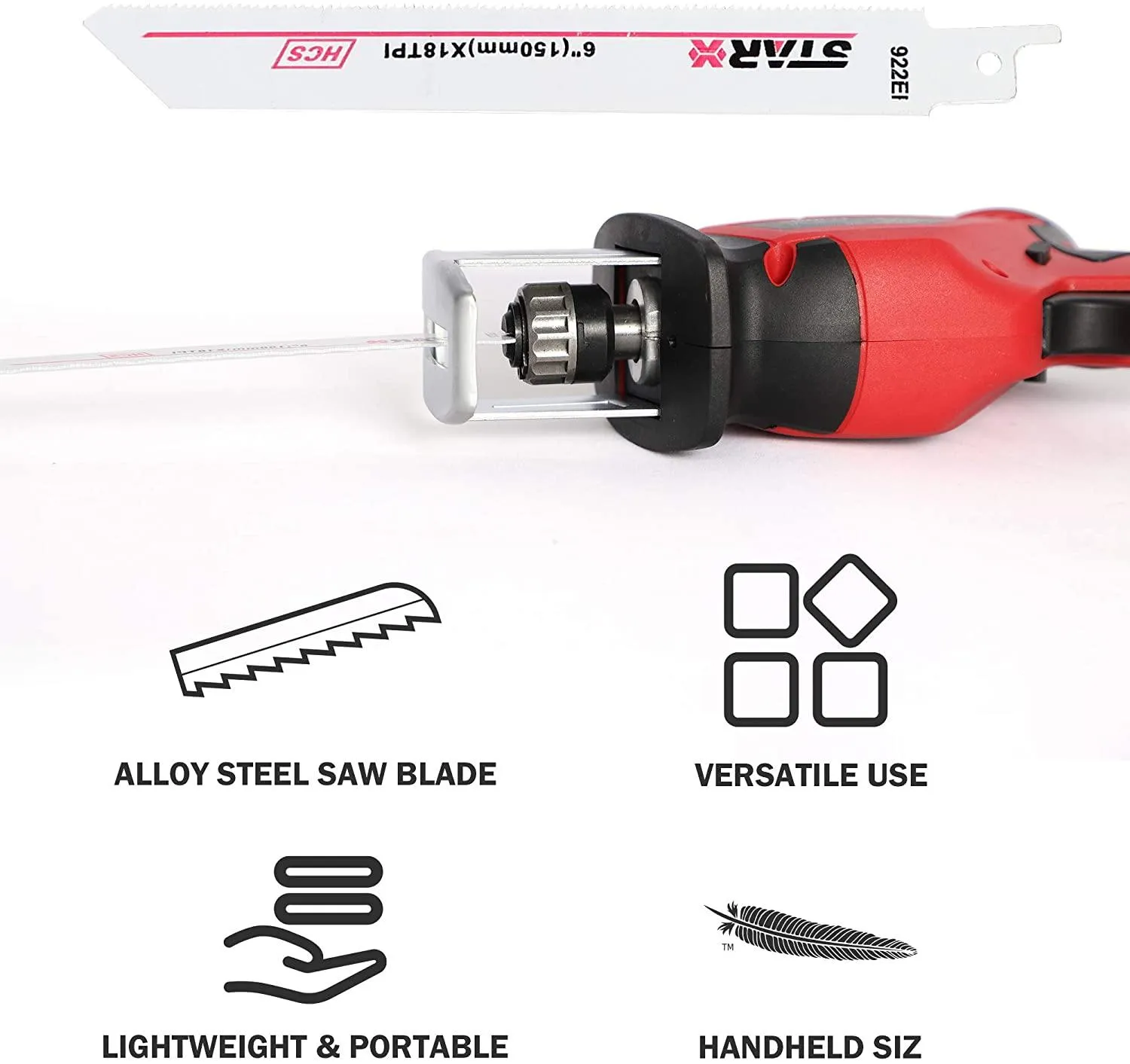 20-Volt Max Lithium-Ion Cordless Reciprocating Saw, w/2 Batteries, Portable & Lightweight One Hand Compact Reciprocating