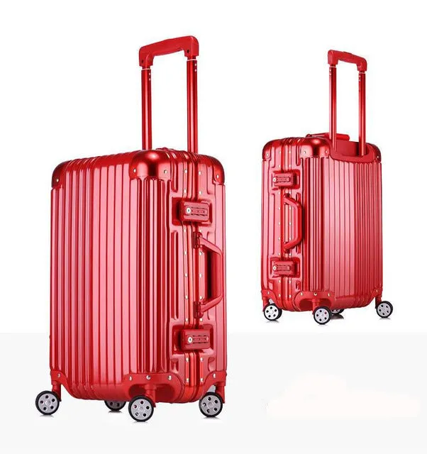 20''22''24''26''29'' Aluminum Frame Suitcase Travel Trolley Luggage Tsa Lock Spinner Caster Mala De