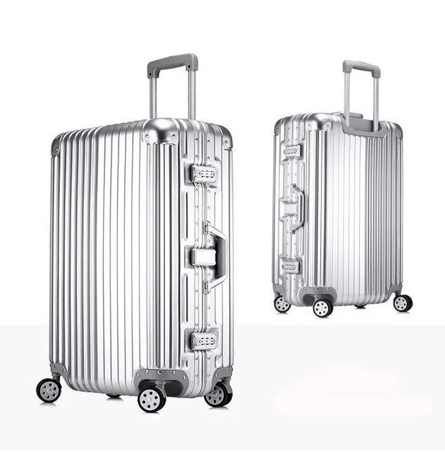 20''22''24''26''29'' Aluminum Frame Suitcase Travel Trolley Luggage Tsa Lock Spinner Caster Mala De