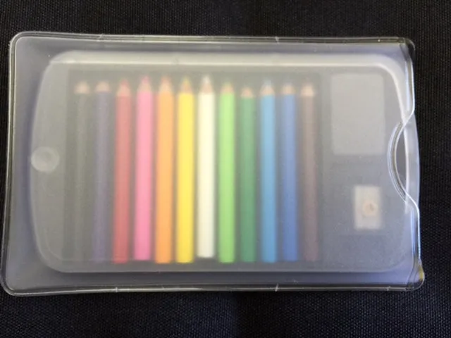 22134 12 mini pencils in plastic case set-Clear-1