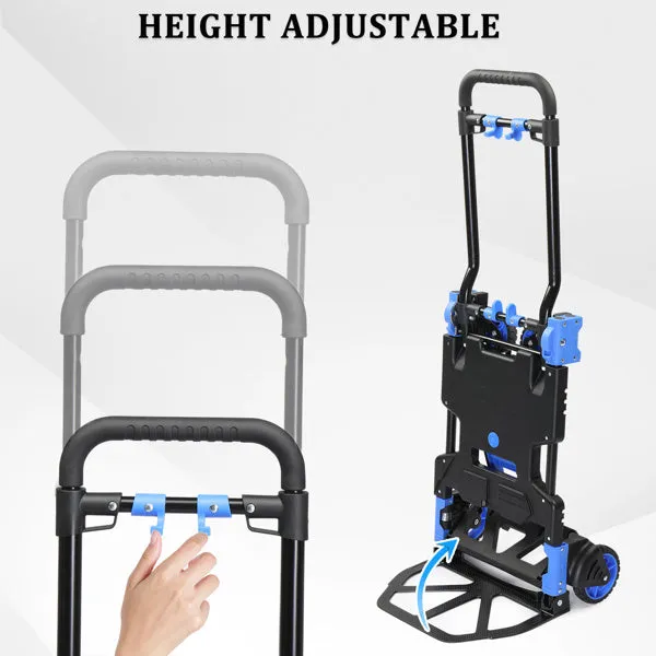 330LBS 2-in-1 luggage trolley blue