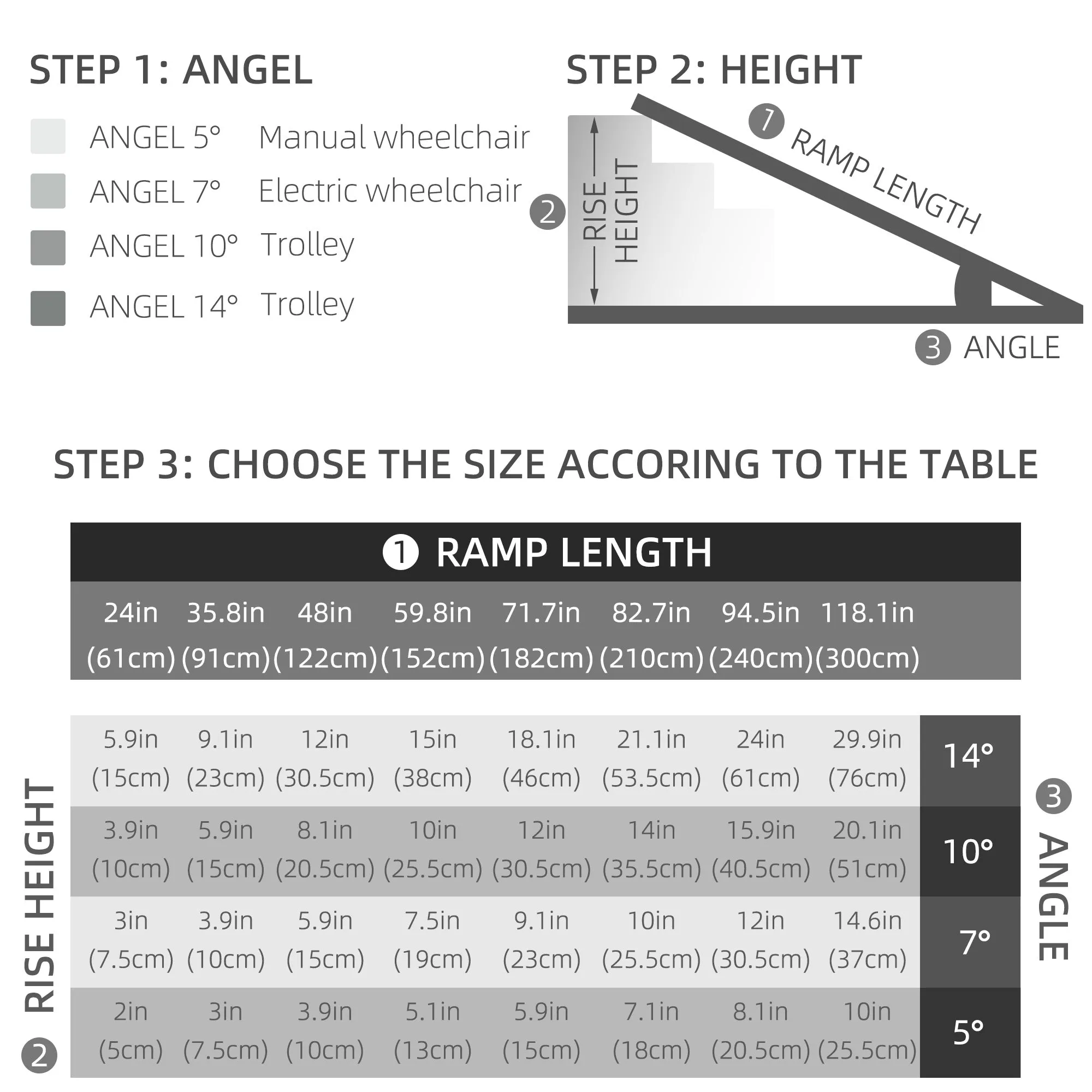 3ft Folding Aluminum Wheelchair Ramp, Scooter Portable Mobility Assist Suitcase Access Aid, 270kg Capacity, silver