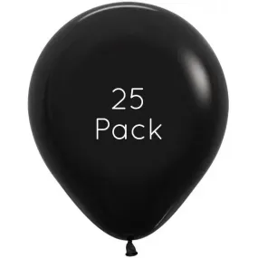 45cm Black Giant Balloons - 25 Pkt