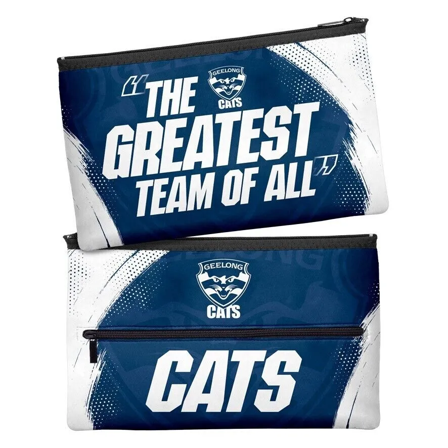 AFL Large Pencil Case - Geelong Cats - Neoprene - 33cm x 21cm