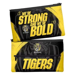 AFL Large Pencil Case - Richmond Tigers - Neoprene - 33cm x 21cm