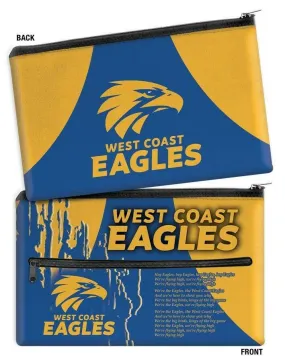 AFL Pencil Case - School - Work - Large - West Coast Eagles - Team Song