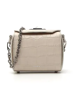 Alexander McQueen Croc Embossed Mini Box Bag