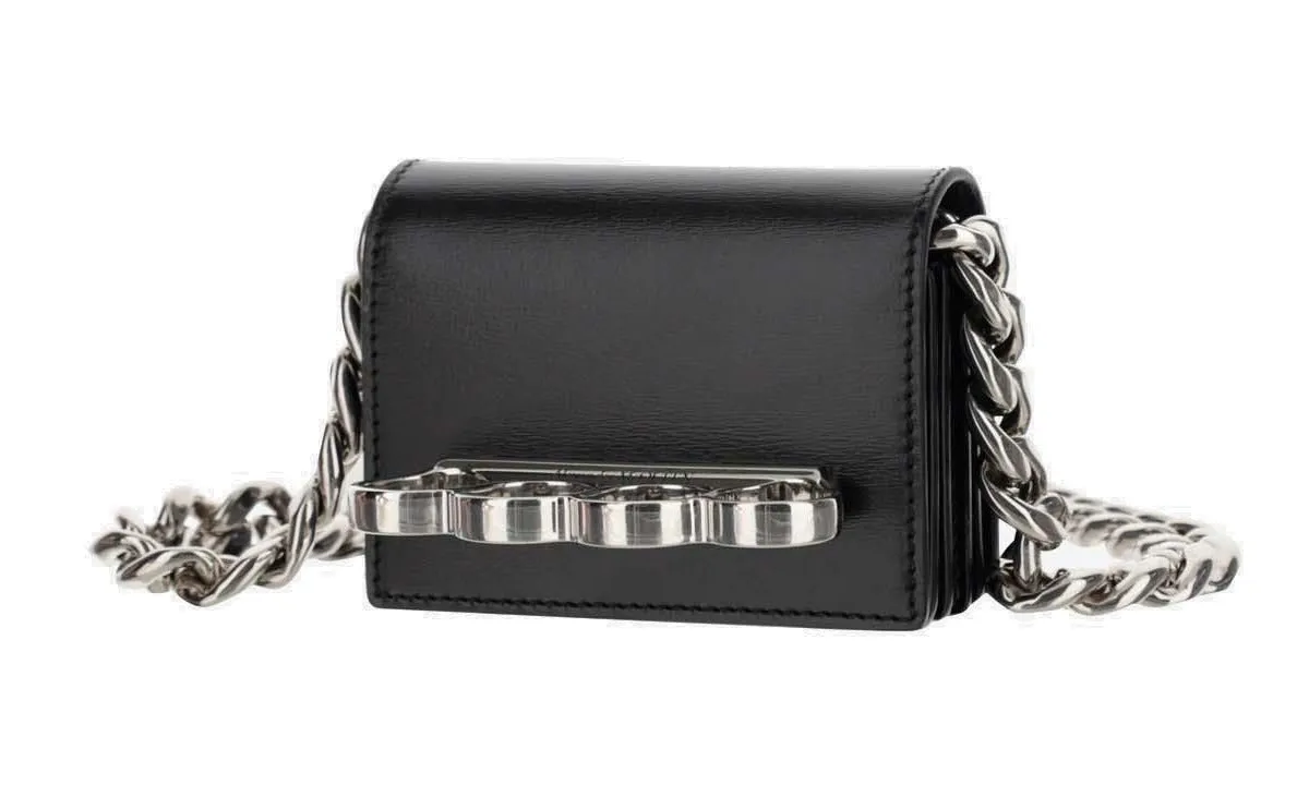 Alexander McQueen Four Ring Micro Crossbody Bag