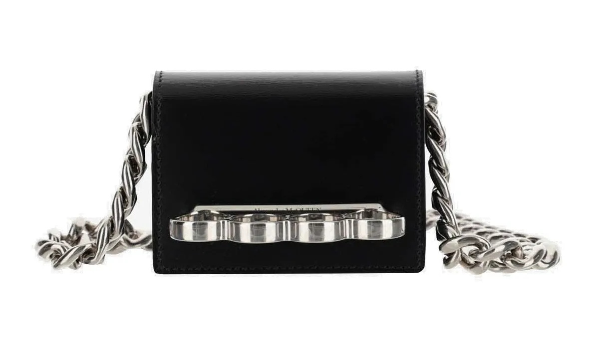 Alexander McQueen Four Ring Micro Crossbody Bag