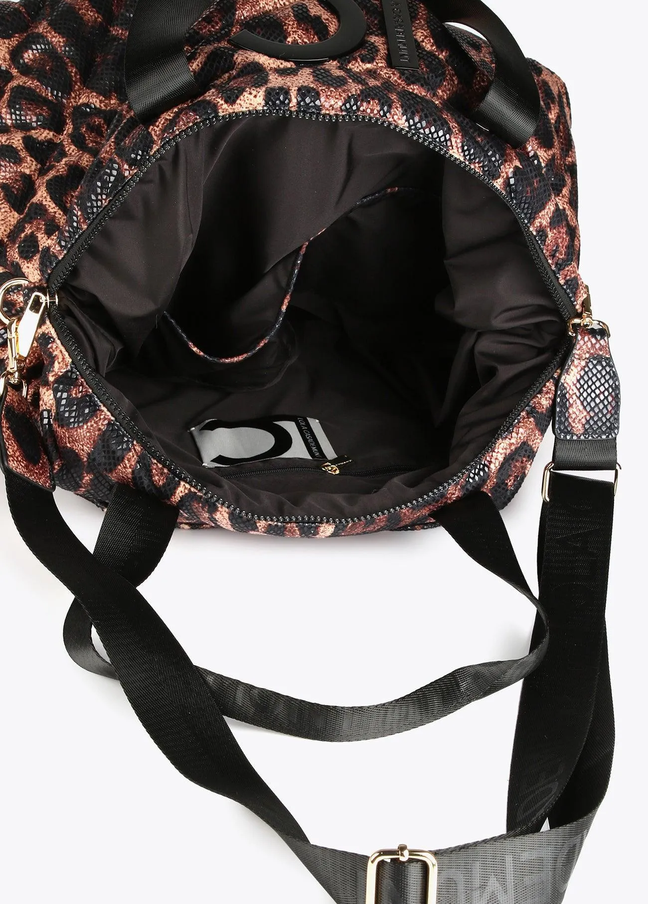 Animal print weekend bag