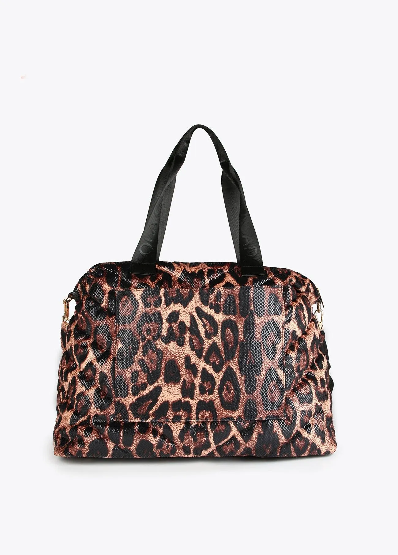 Animal print weekend bag