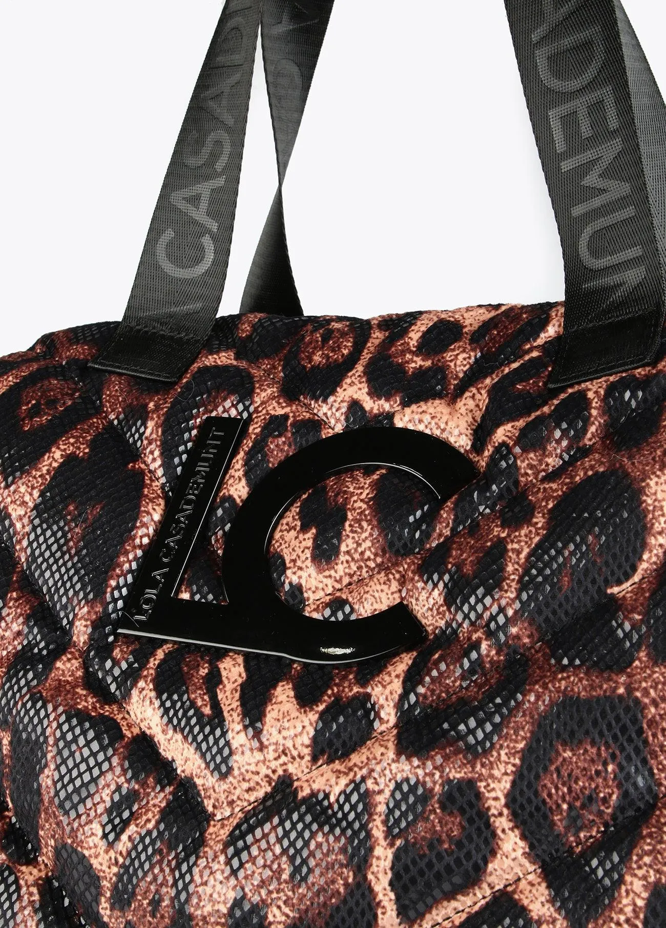 Animal print weekend bag