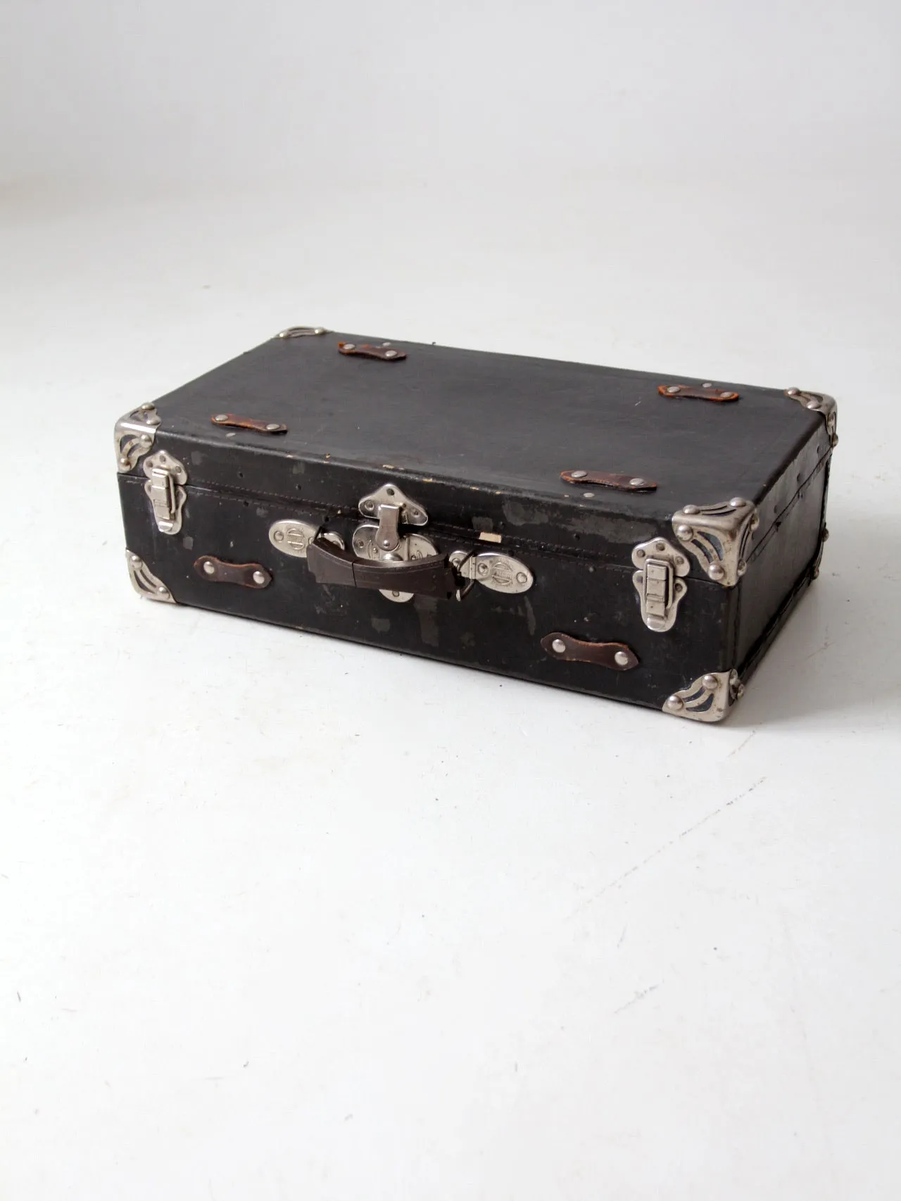 antique black suitcase