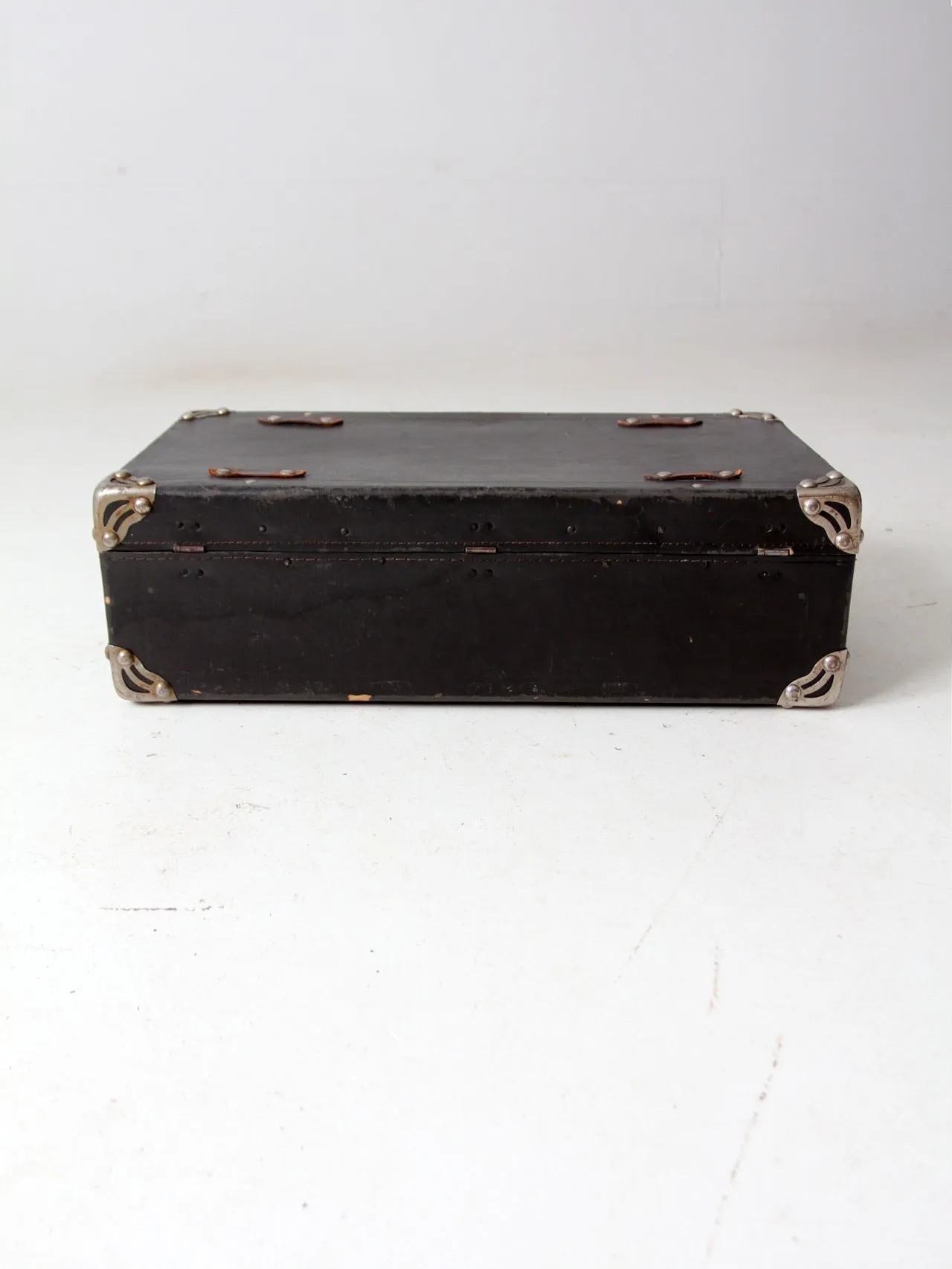 antique black suitcase