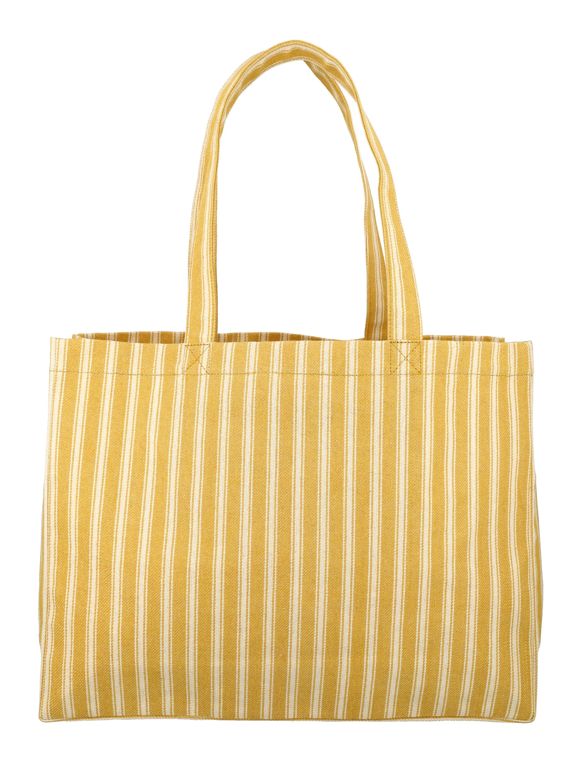 A.P.C. Diane Logo Printed Striped Tote Bag