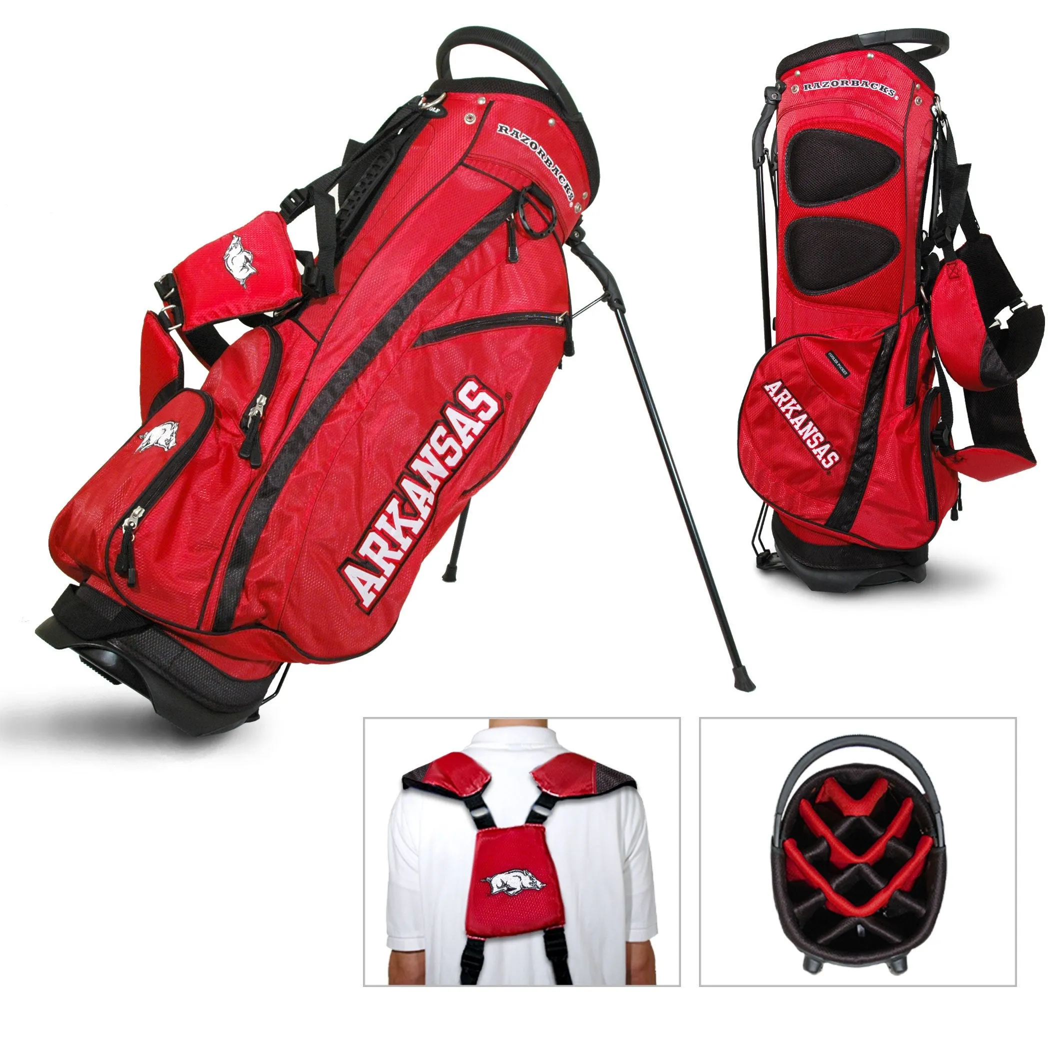 Arkansas Razorbacks Team Golf Fairway Lightweight 14-Way Top Golf Club Stand Bag