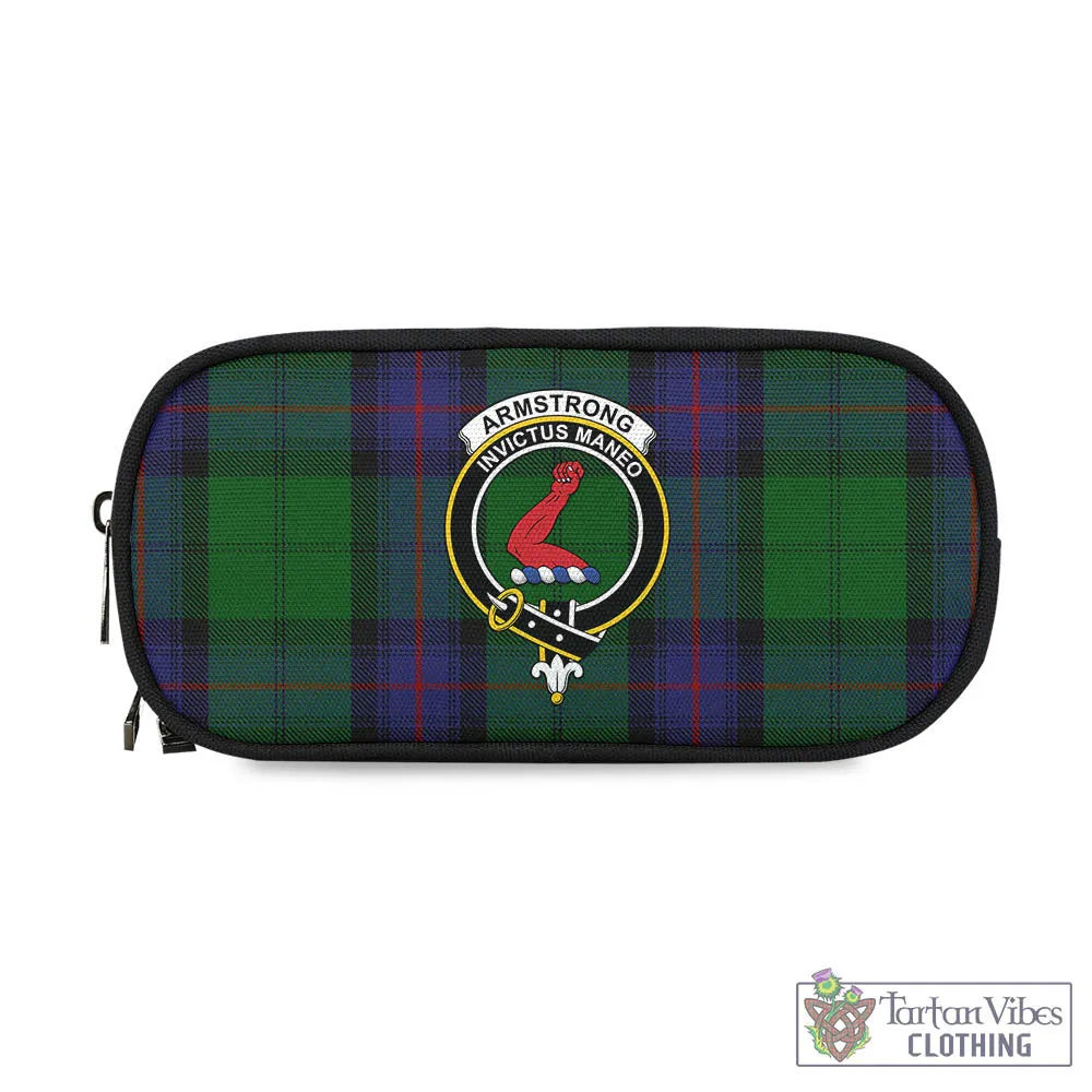 Armstrong Tartan Pen and Pencil Case with Family Crest