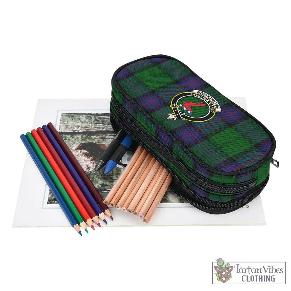 Armstrong Tartan Pen and Pencil Case with Family Crest