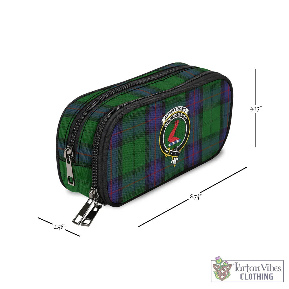 Armstrong Tartan Pen and Pencil Case with Family Crest