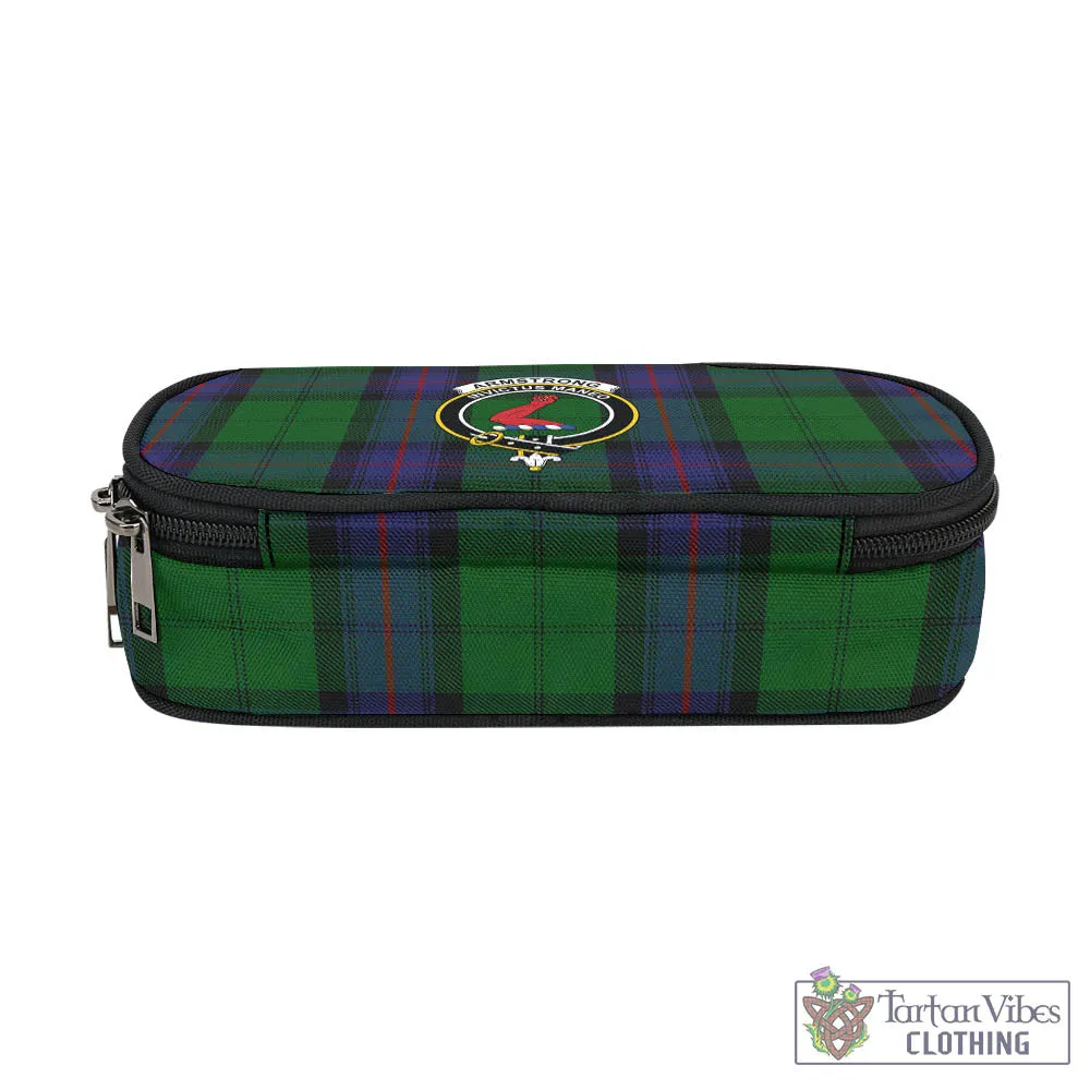 Armstrong Tartan Pen and Pencil Case with Family Crest