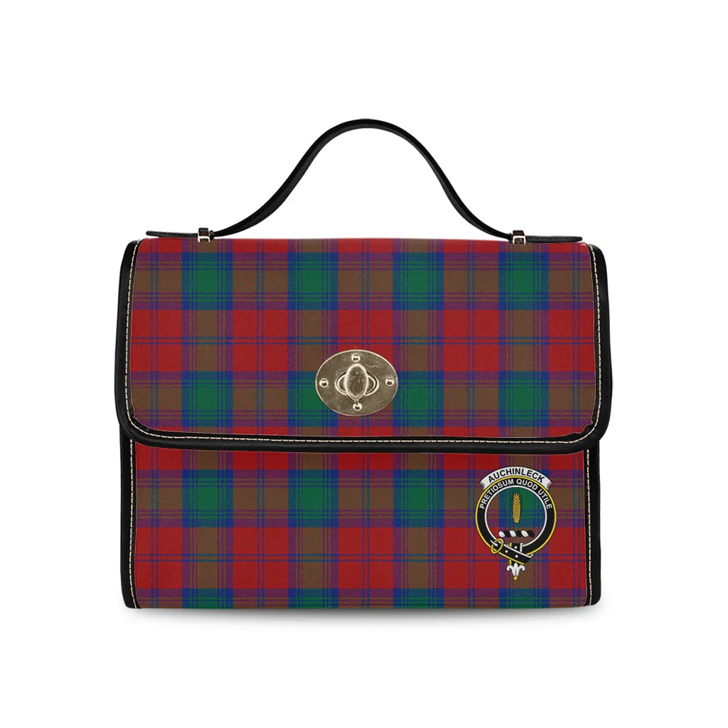 Auchinleck (Affleck) Tartan Waterproof Canvas Bag with Family Crest