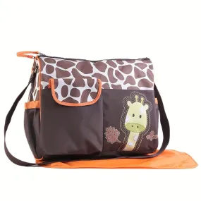 Baby Bucket Baby Diaper Nappy Changing Baby Diaper Bag Mummy Bag Handbag-(Pack of 1 – Orange Giraffe)