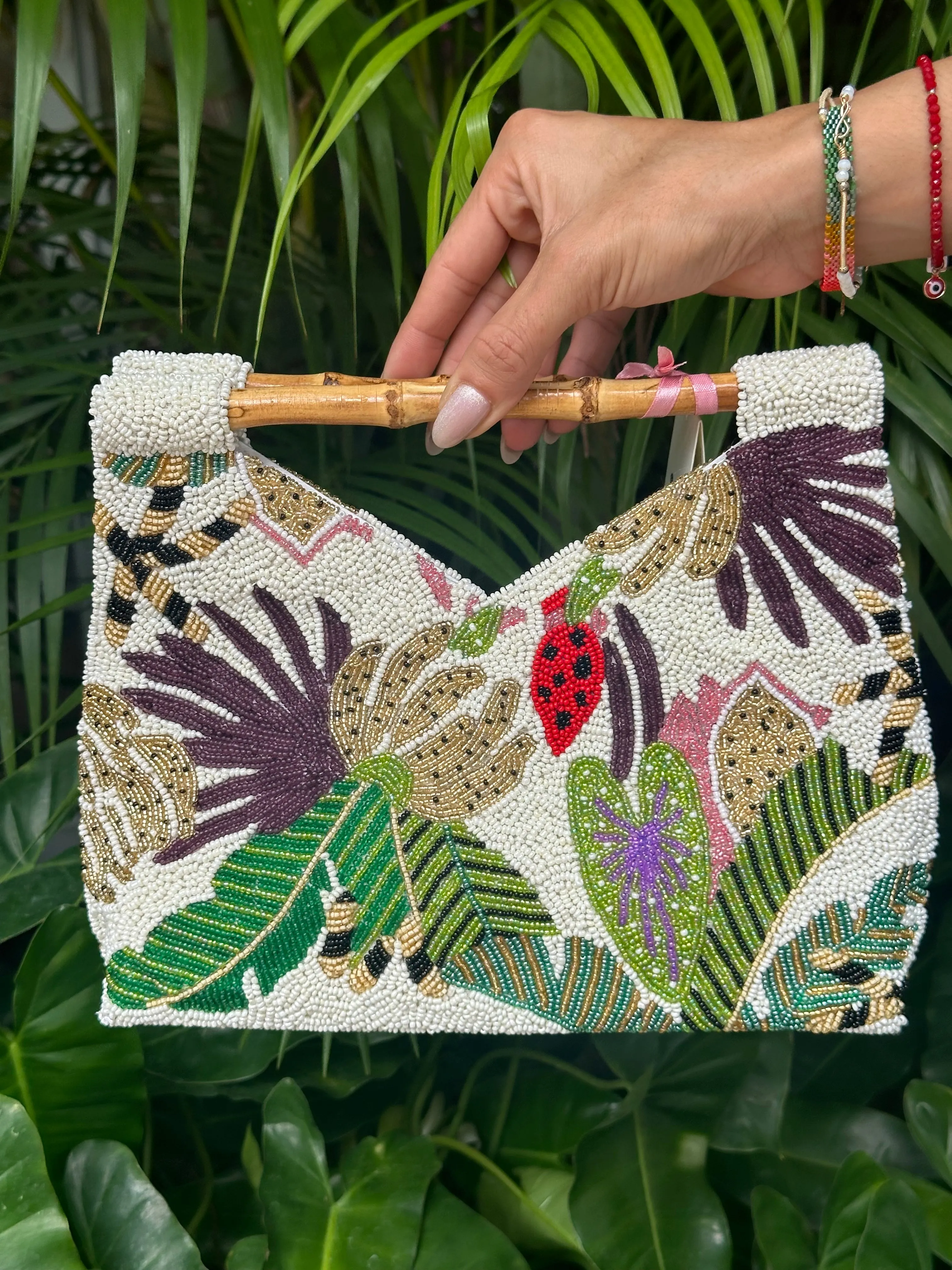 Bamboo Handle Clutch