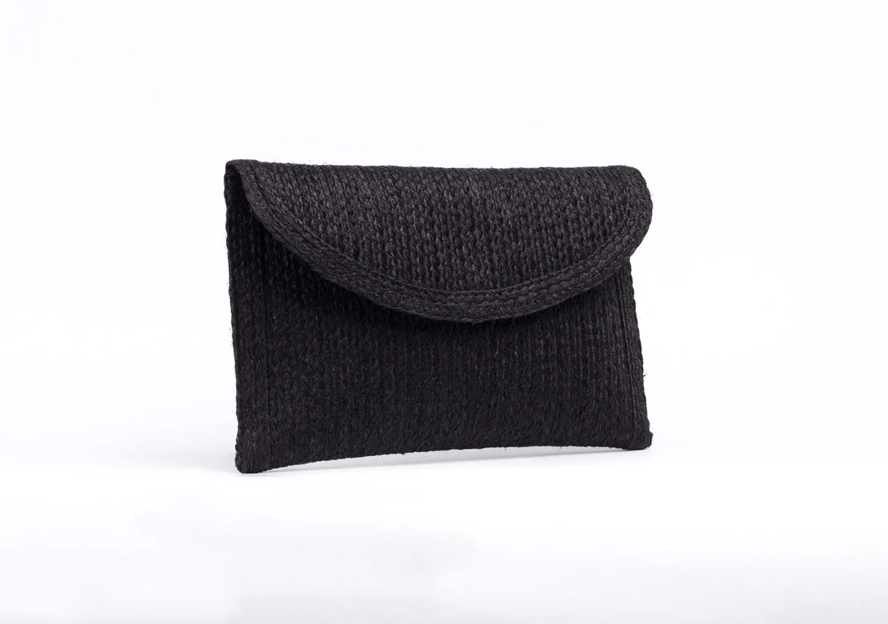 Bangkok Craft - Sisal Clutch Bag (Black)