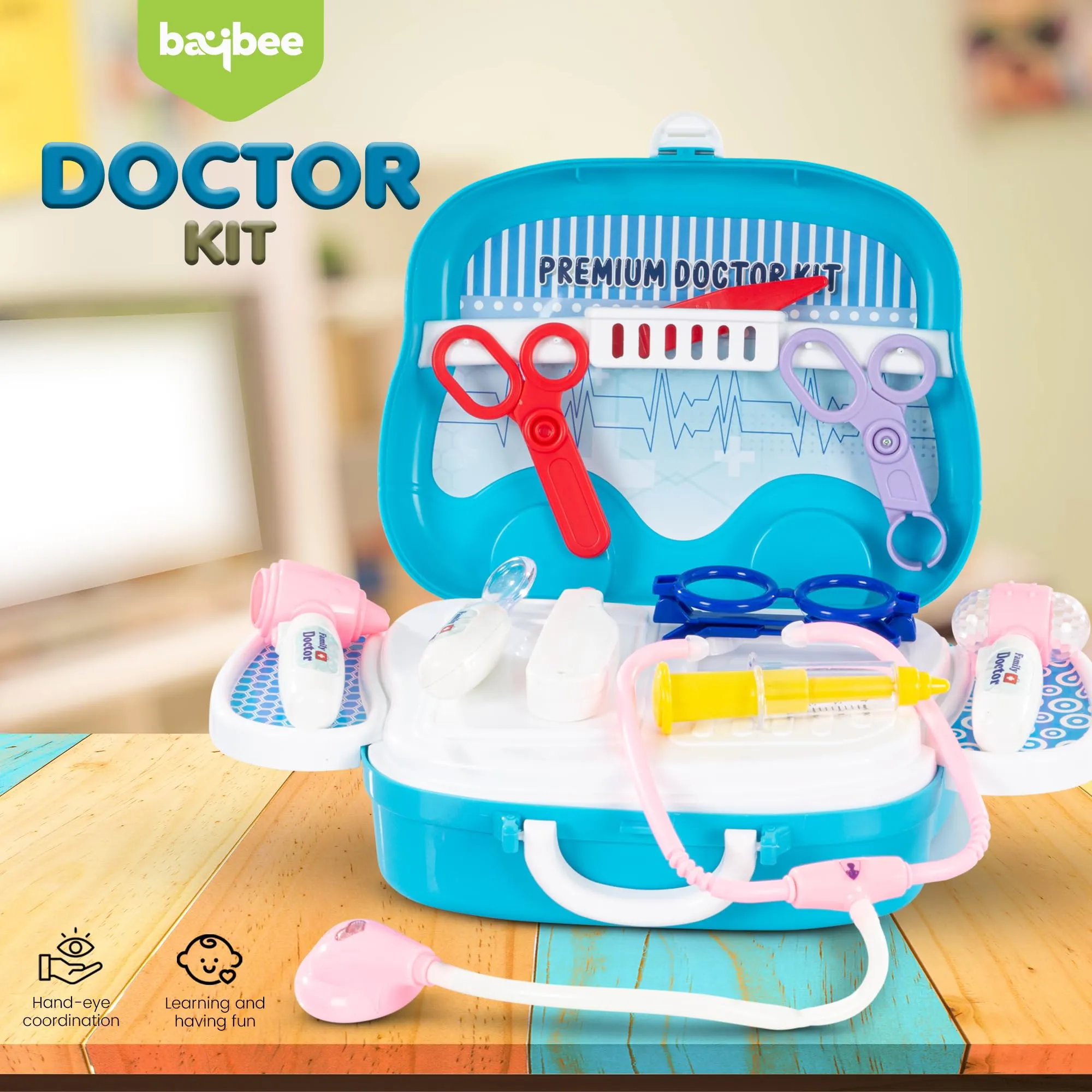 Baybee Doctor Play Set Toy for Kids with Foldable Suitcase Pretend Play Toy Set