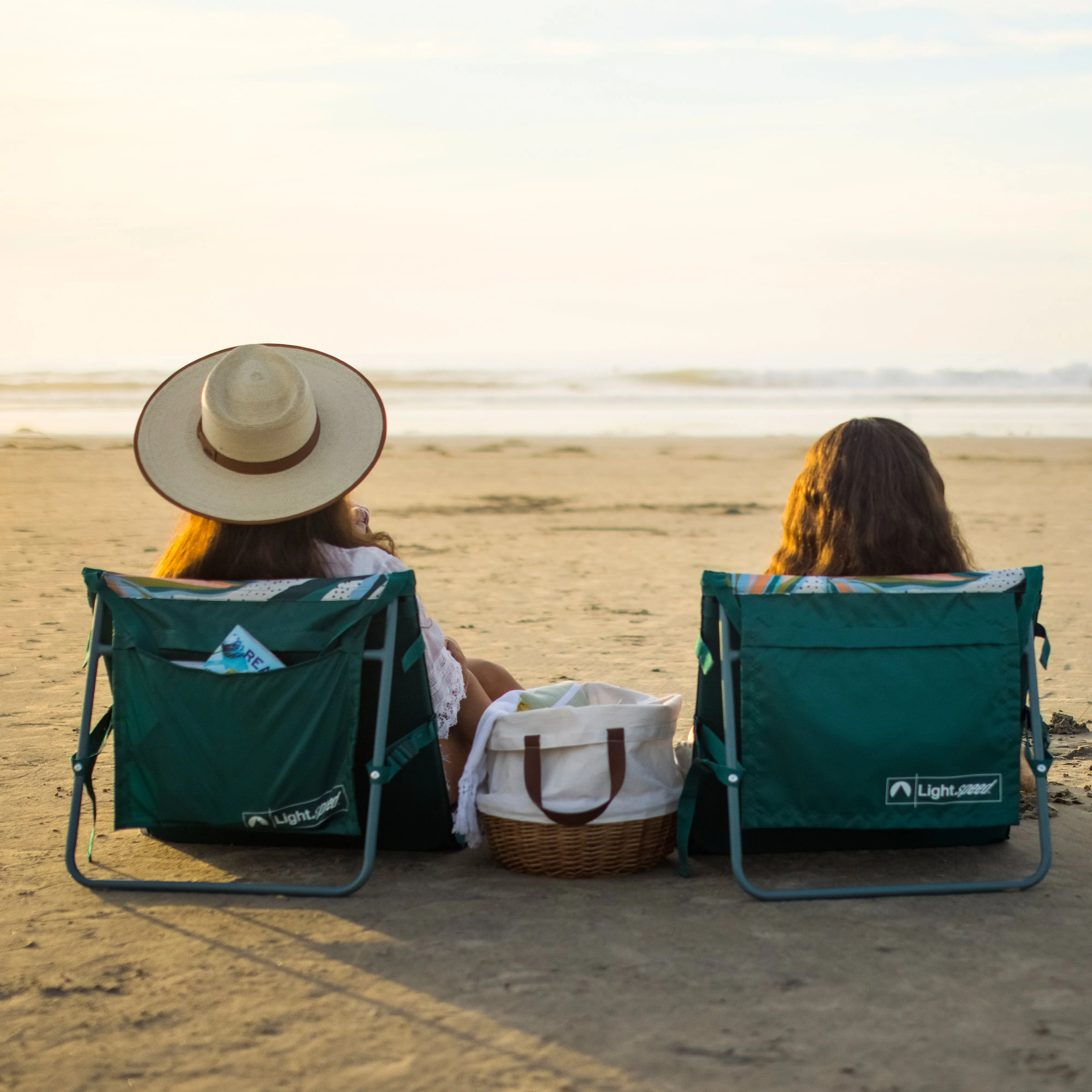 Beach Lounger, Portable Chair, 2-Pack