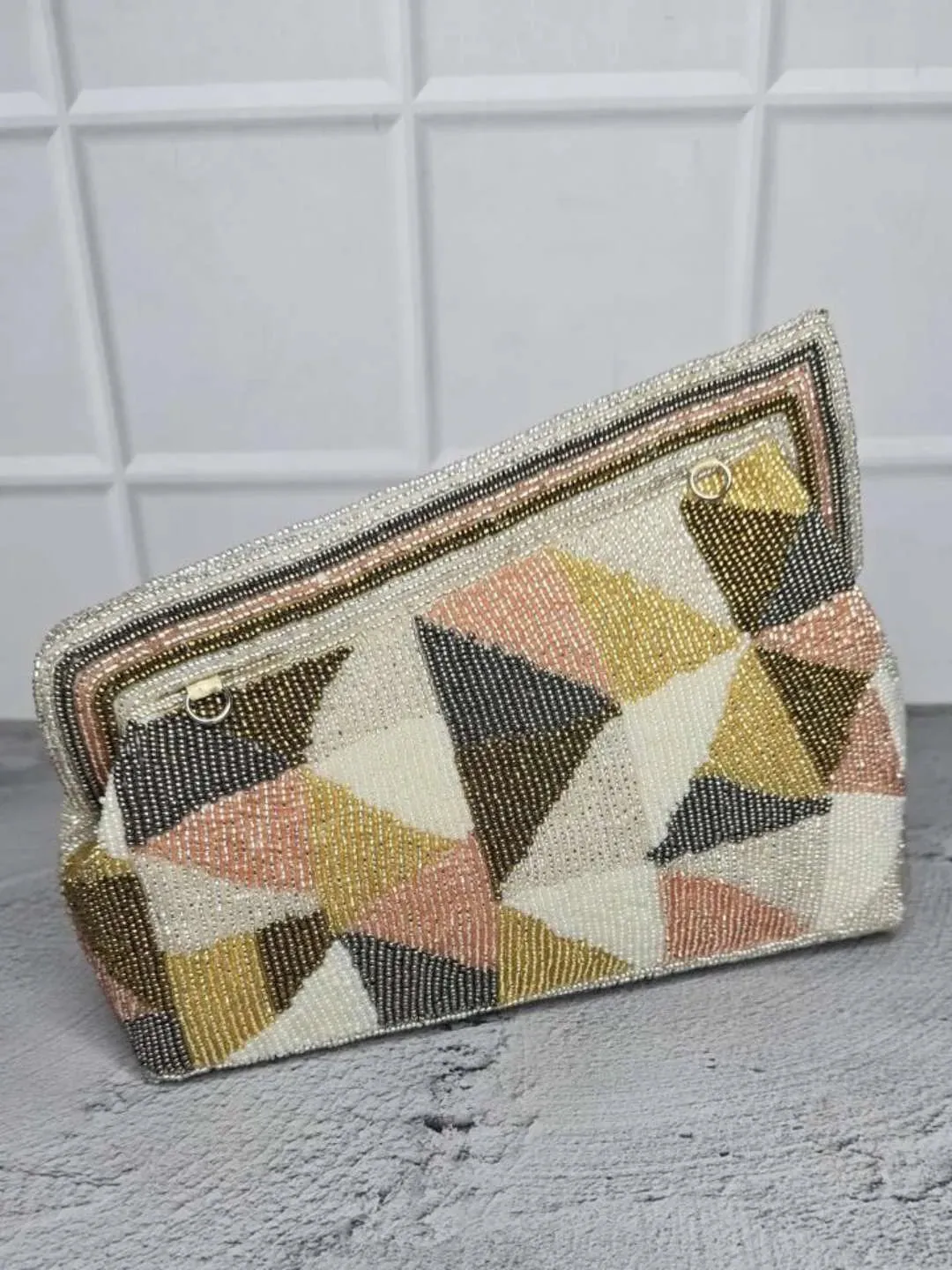 Beaded Designer Flap Clutch Bag