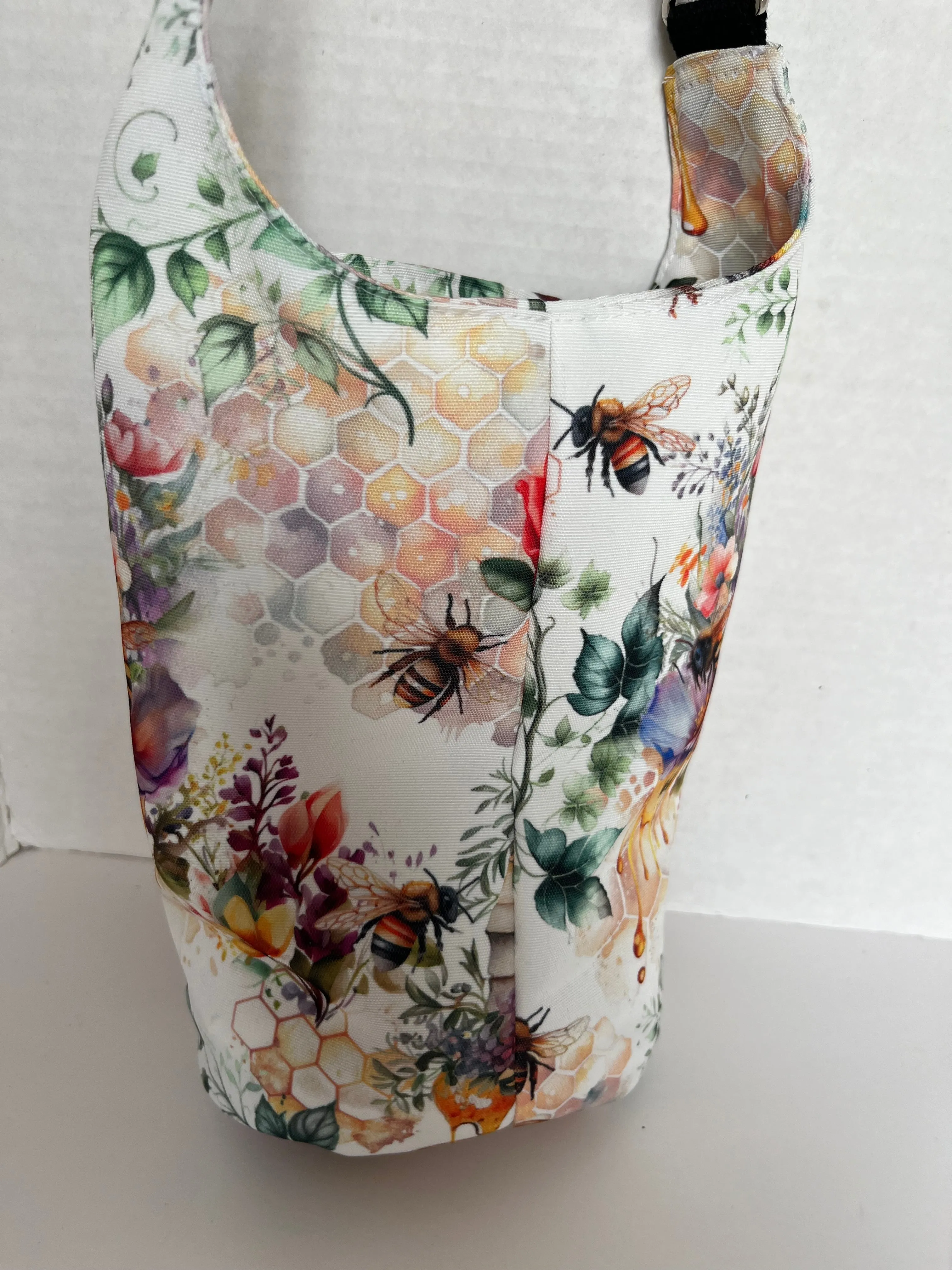 Bees and Flowers Themed Water Bottle Sling