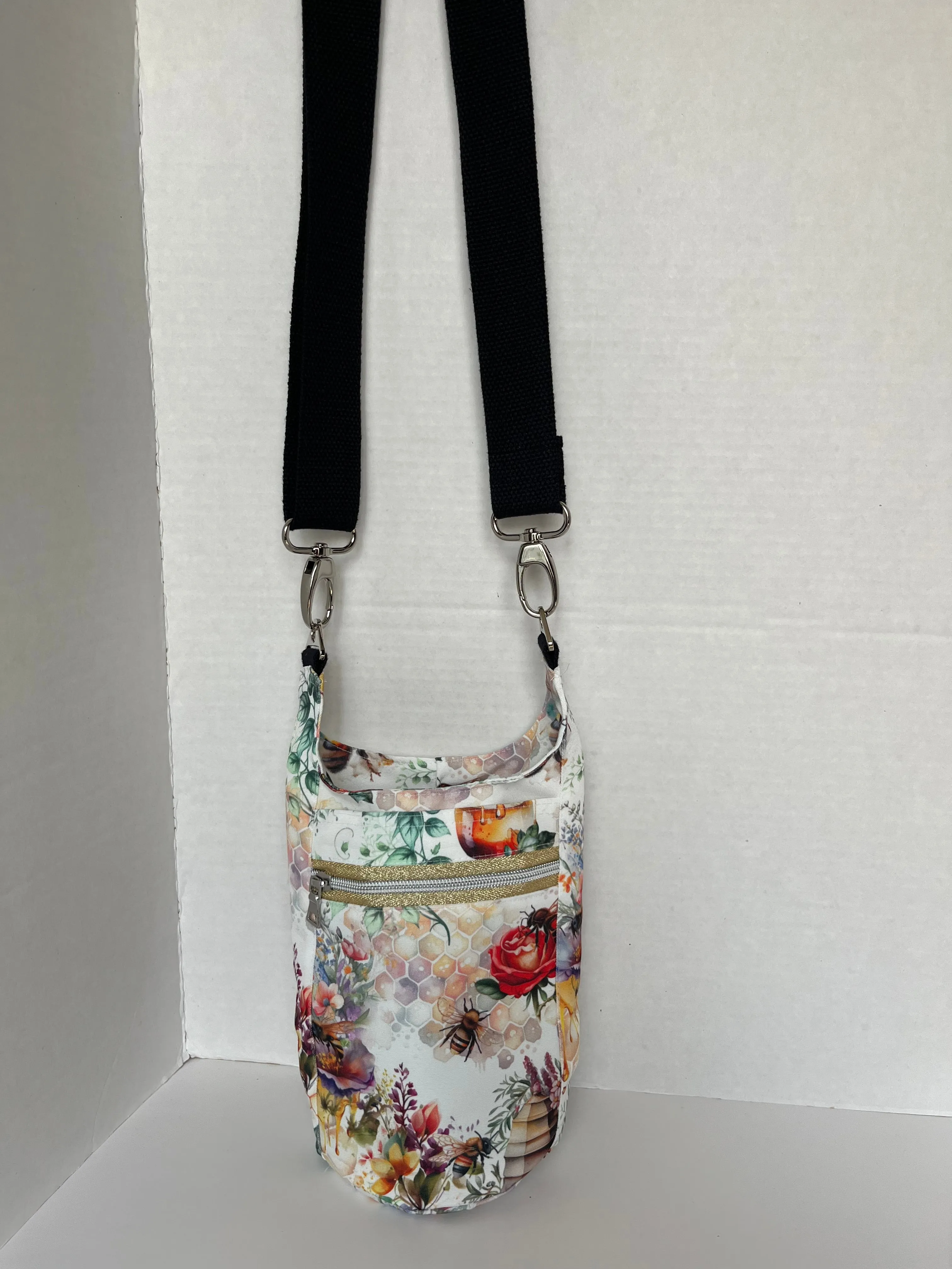 Bees and Flowers Themed Water Bottle Sling