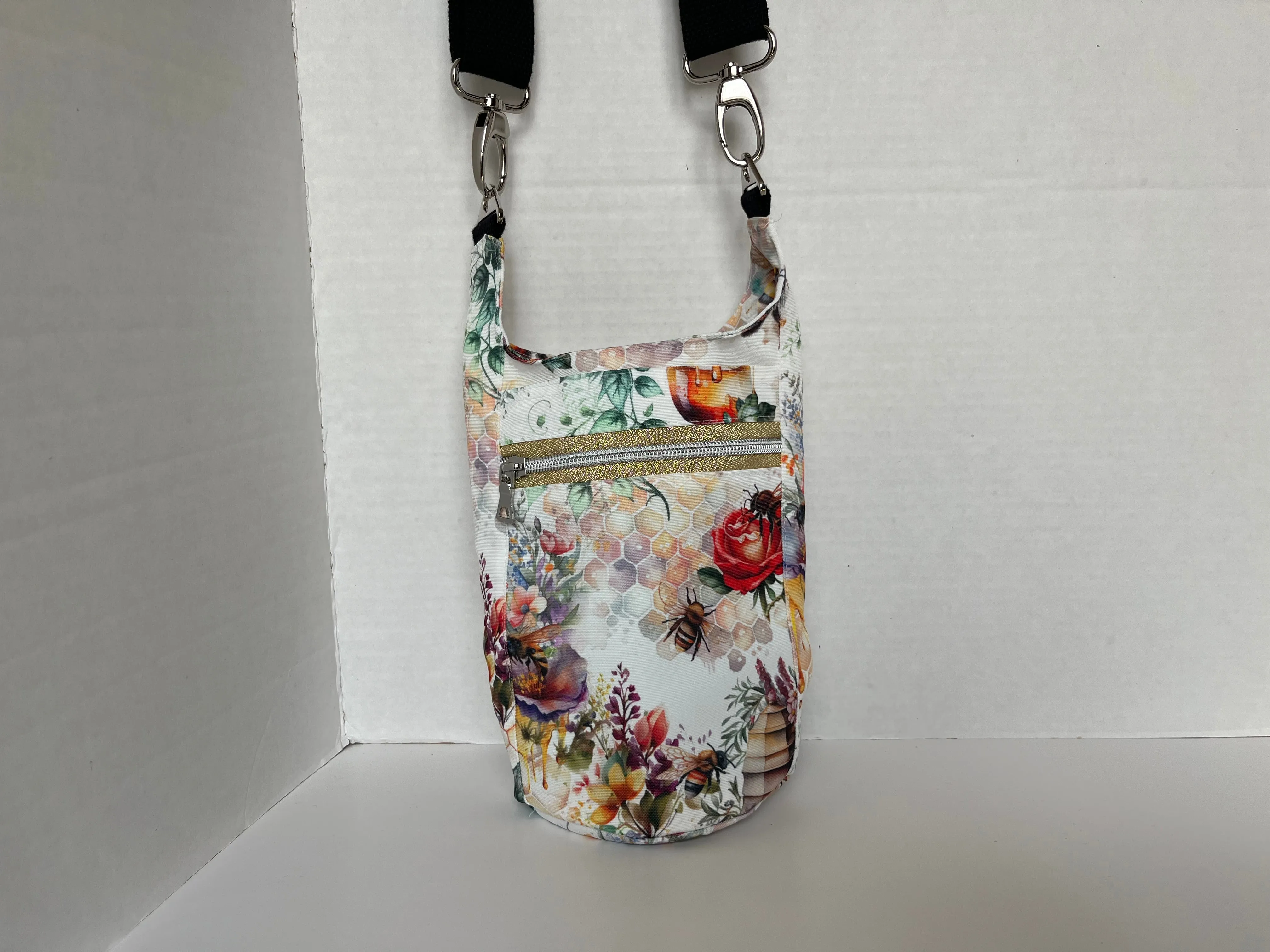 Bees and Flowers Themed Water Bottle Sling