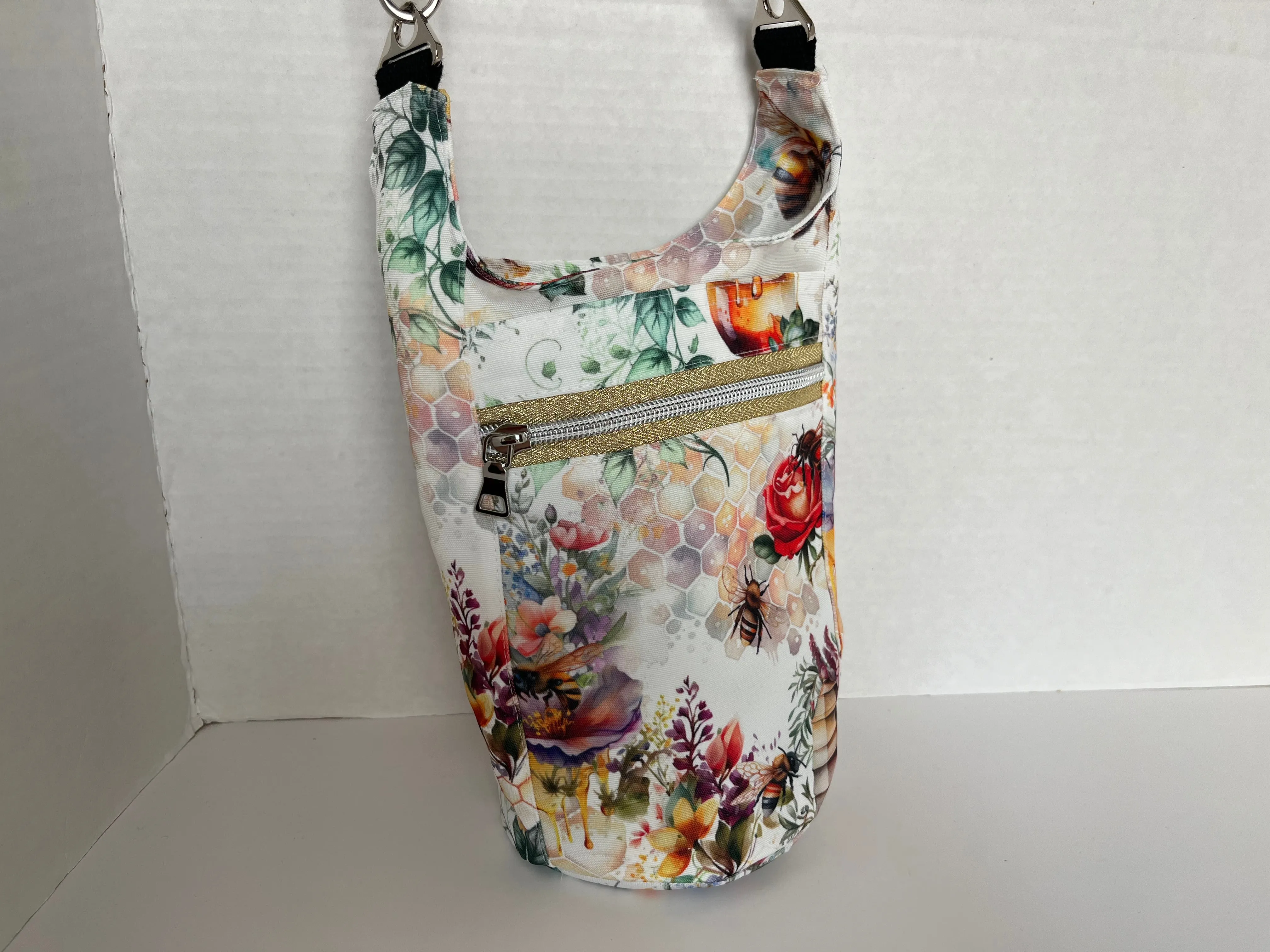 Bees and Flowers Themed Water Bottle Sling