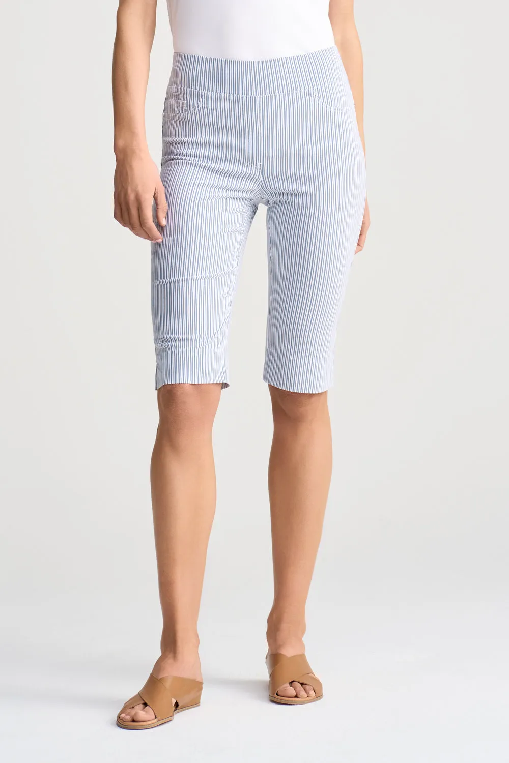 Bengajean® Short Seersucker - Navy & White Stripe