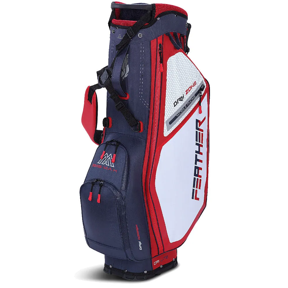 Big Max Dri-Lite Feather Stand Bag - Navy/Red/White