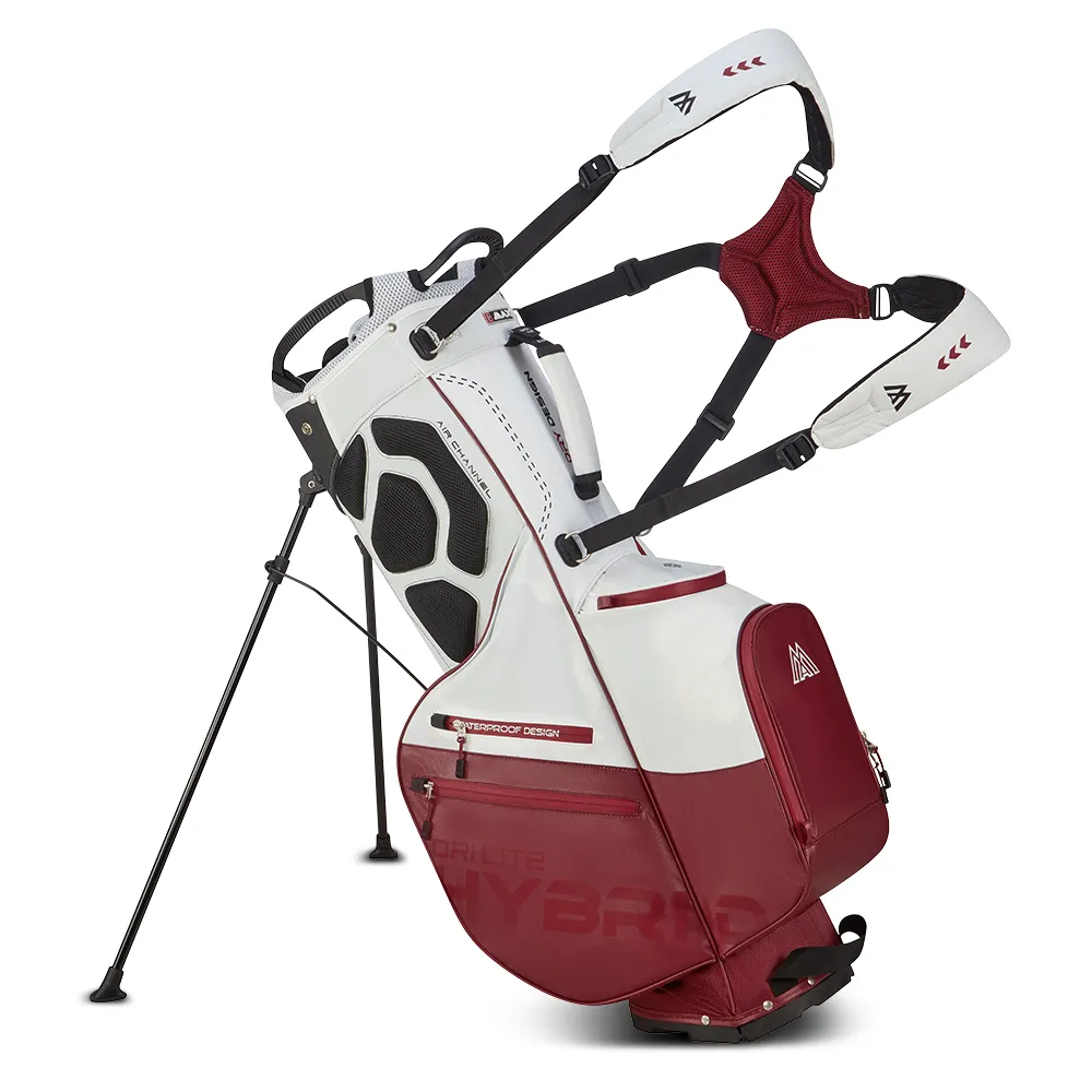 Big Max Dri Lite Hybrid Plus Stand Bag - White/Merlot