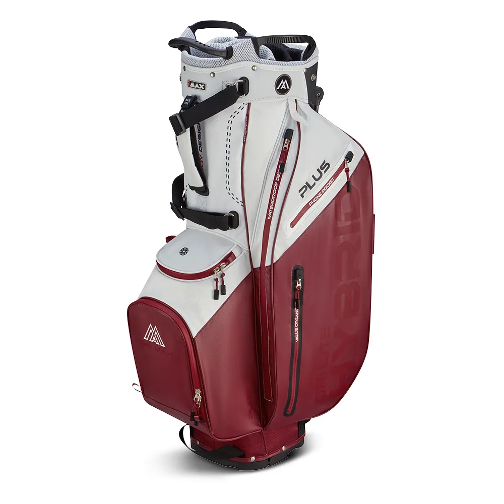 Big Max Dri Lite Hybrid Plus Stand Bag - White/Merlot