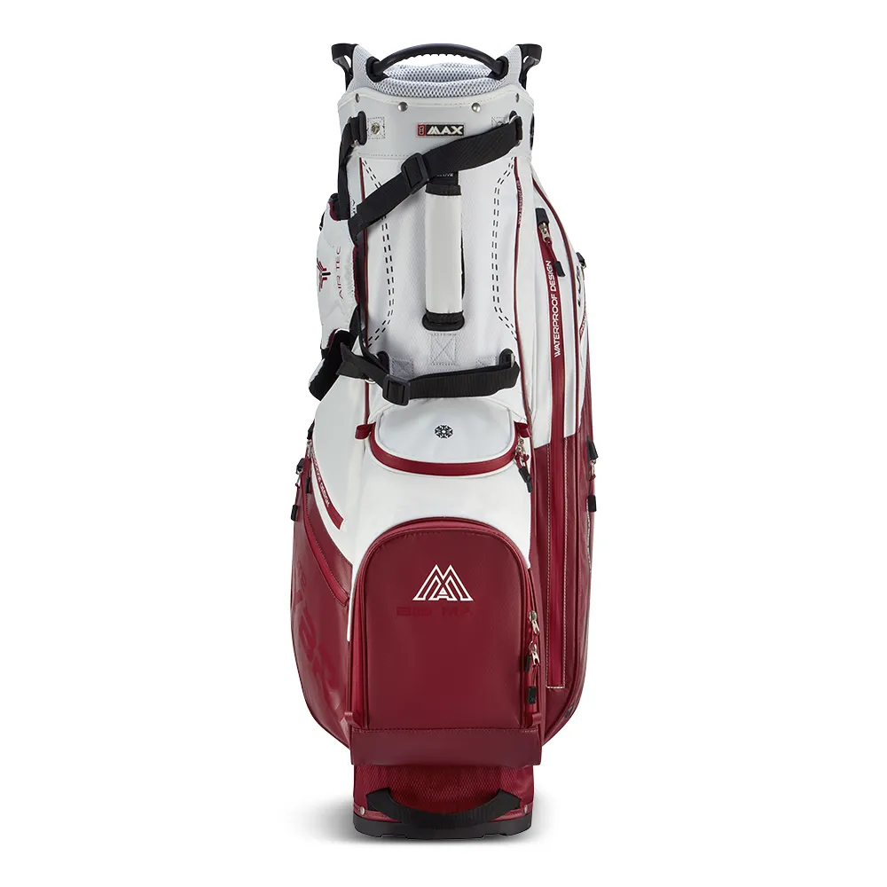 Big Max Dri Lite Hybrid Plus Stand Bag - White/Merlot