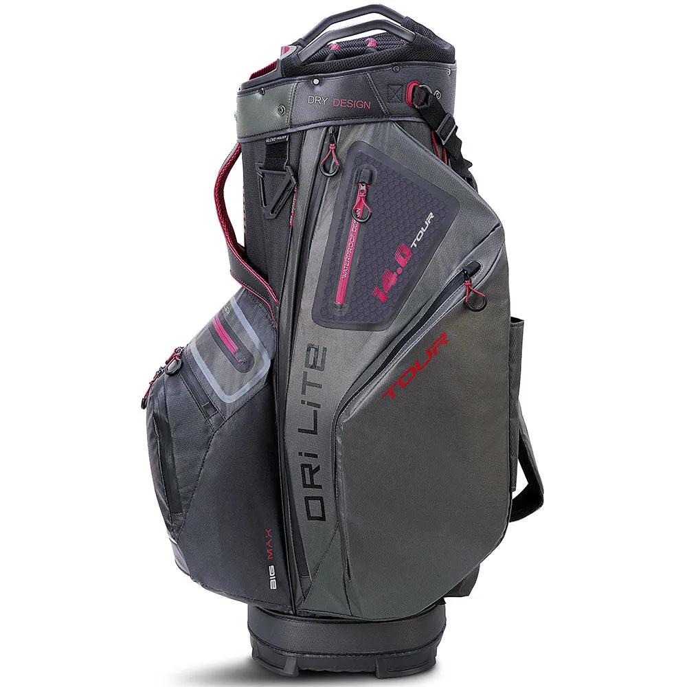 Big Max Dri Lite Tour Cart Bag - Black/Charcoal/Merlot