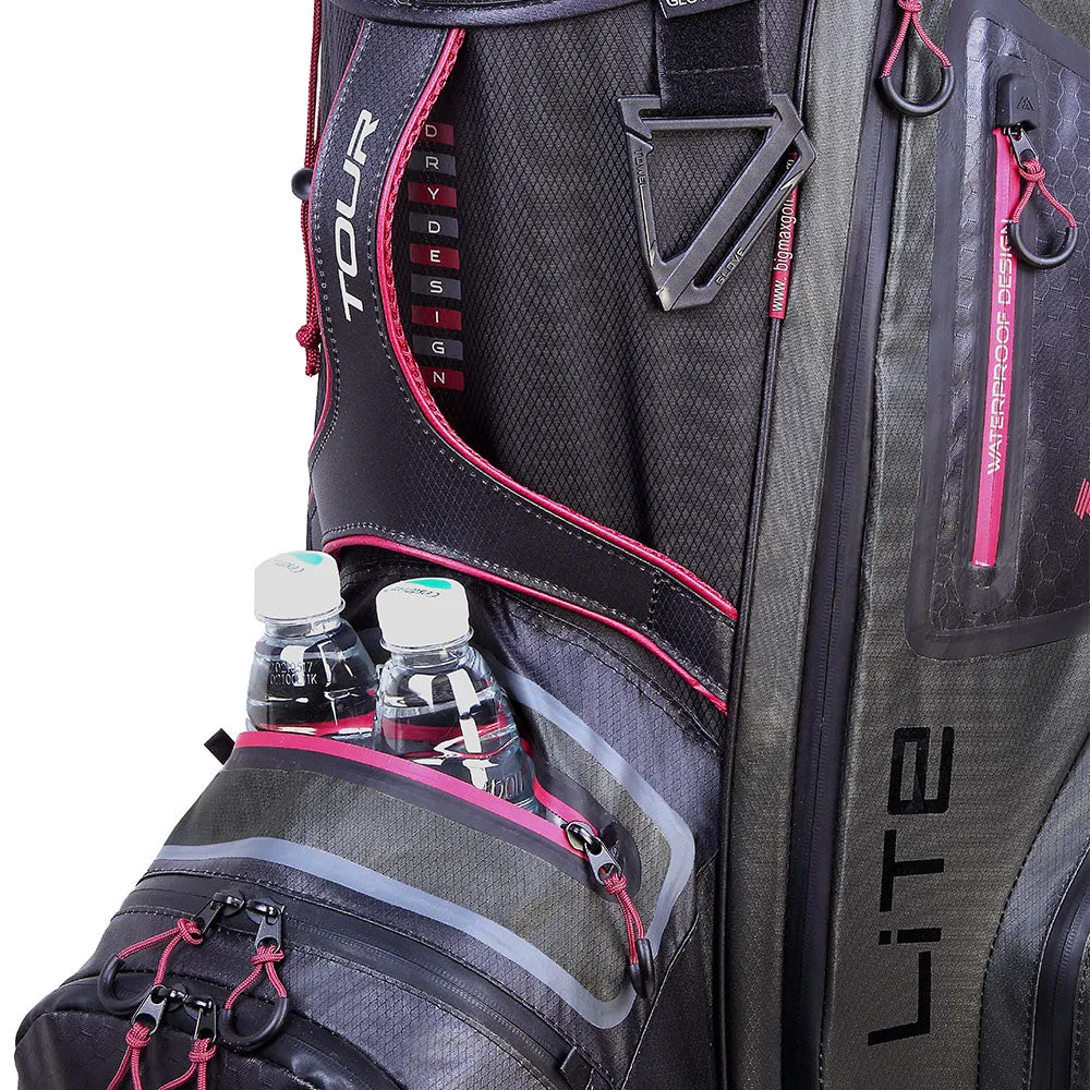 Big Max Dri Lite Tour Cart Bag - Black/Charcoal/Merlot