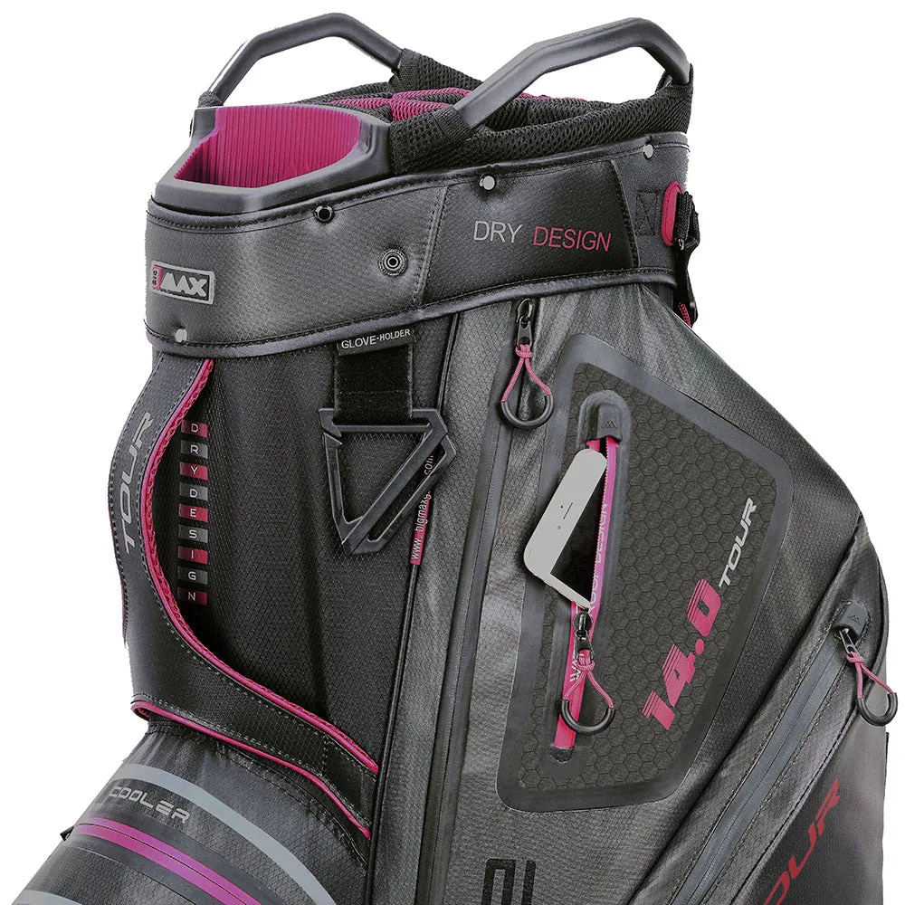 Big Max Dri Lite Tour Cart Bag - Black/Charcoal/Merlot