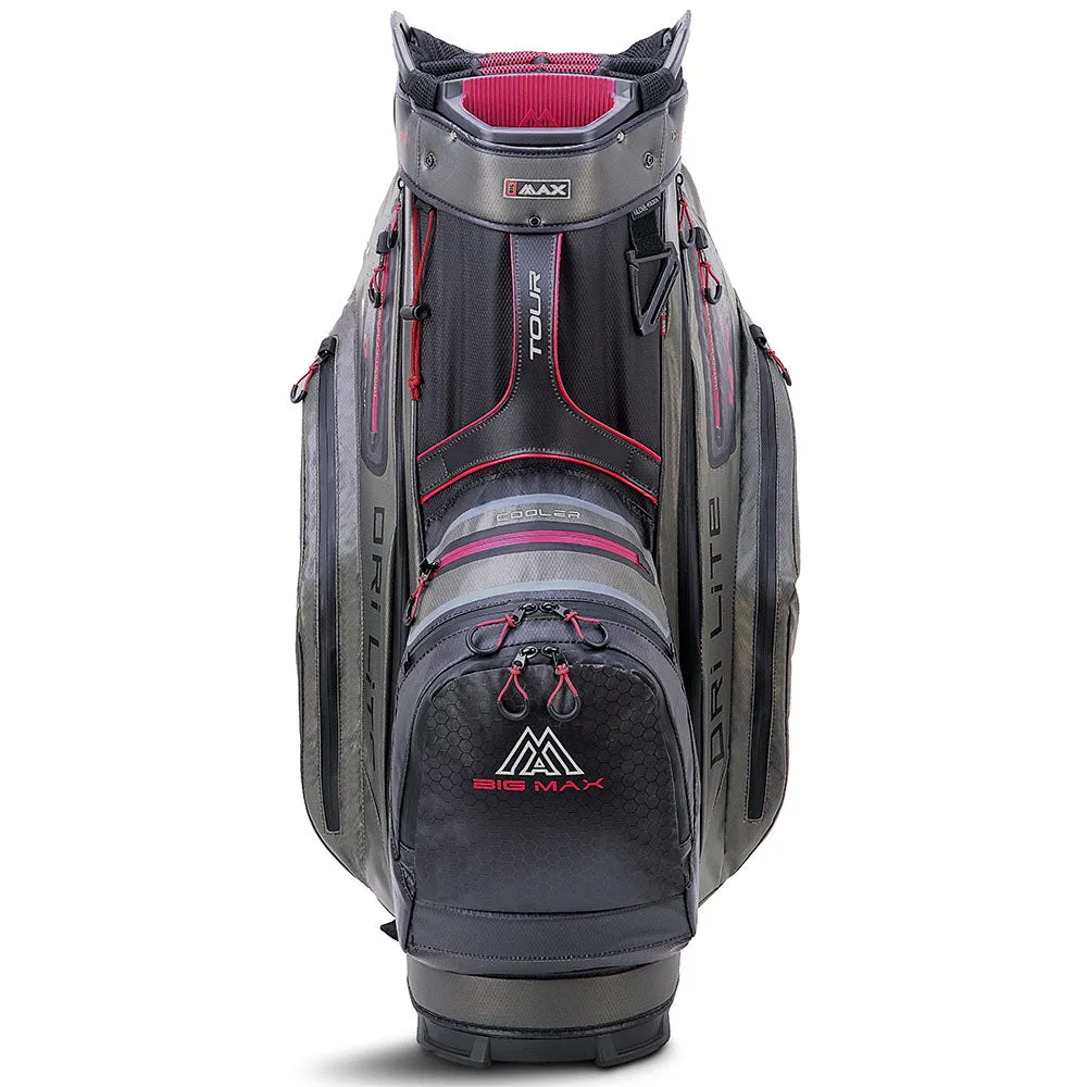 Big Max Dri Lite Tour Cart Bag - Black/Charcoal/Merlot