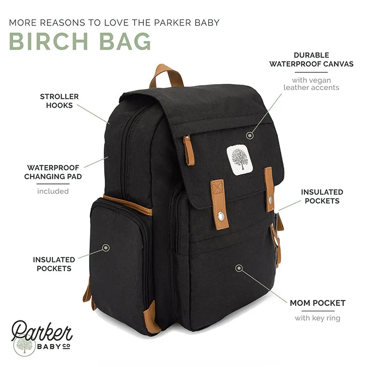 Birch Bag Diaper Backpack - Black