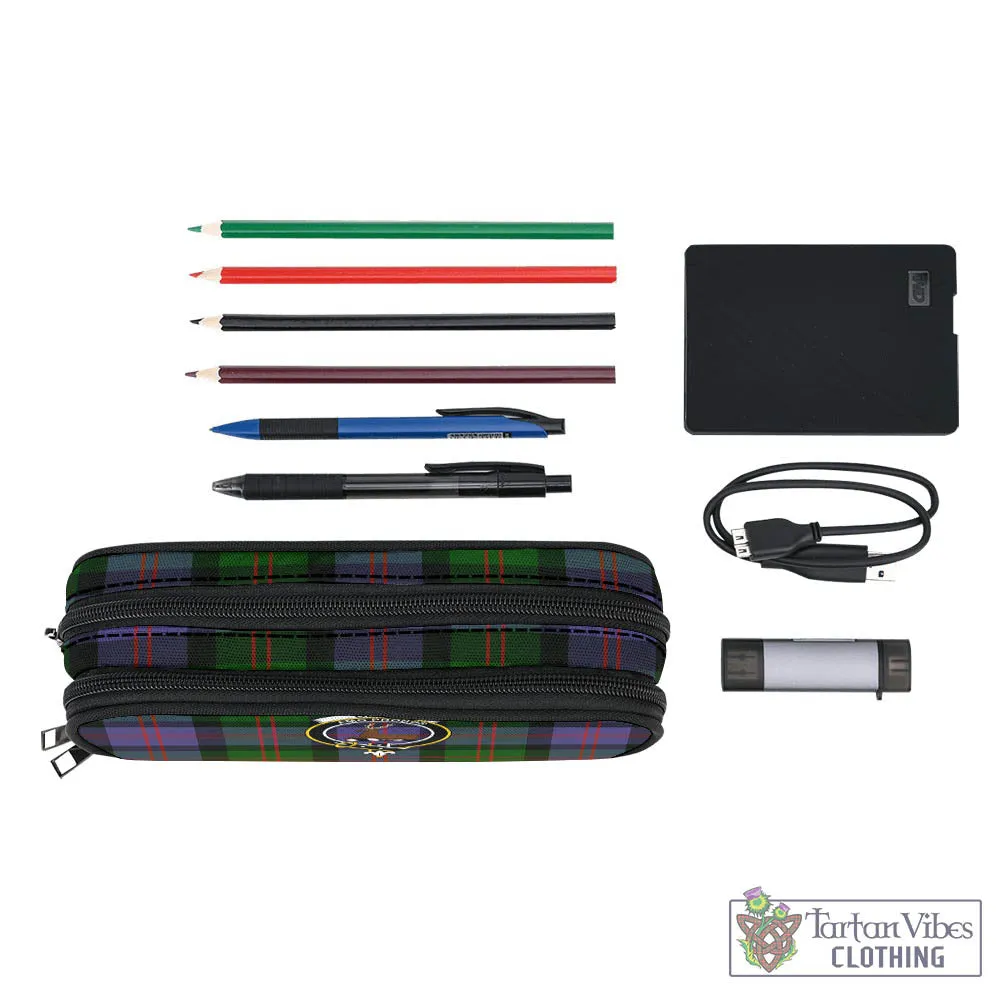 Blair Modern Tartan Pen and Pencil Case with Family Crest