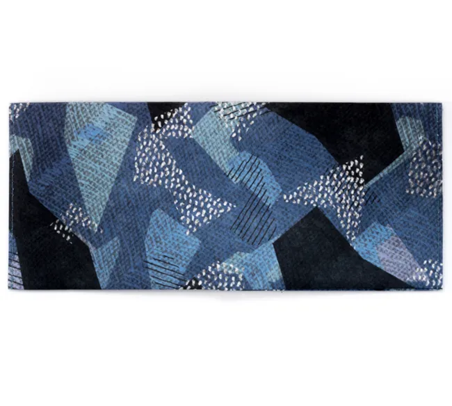 'Blue Camo' Flat Wallet | RFID Protection